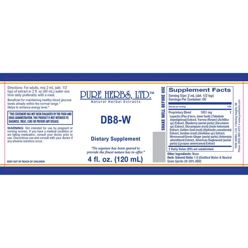 DB.8 – Diabetic 8 Herbal Support Formula