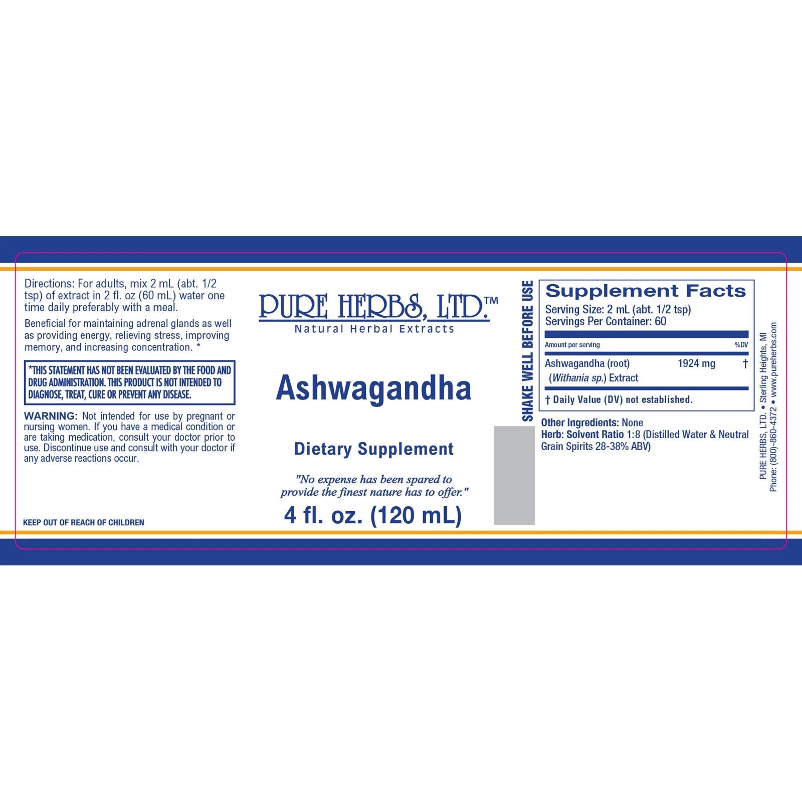 🌿 Ashwagandha Pure Herbal Oil Benefits
