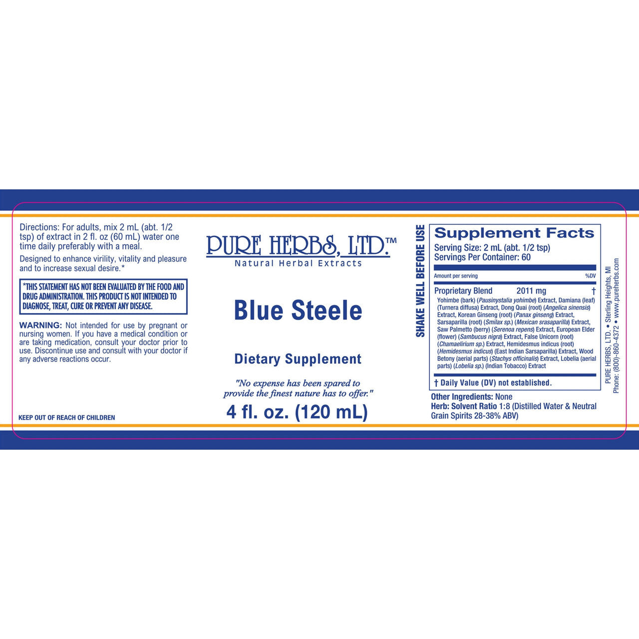 💠 Pure Herbs Ltd. — Blue Steele Oil Extract